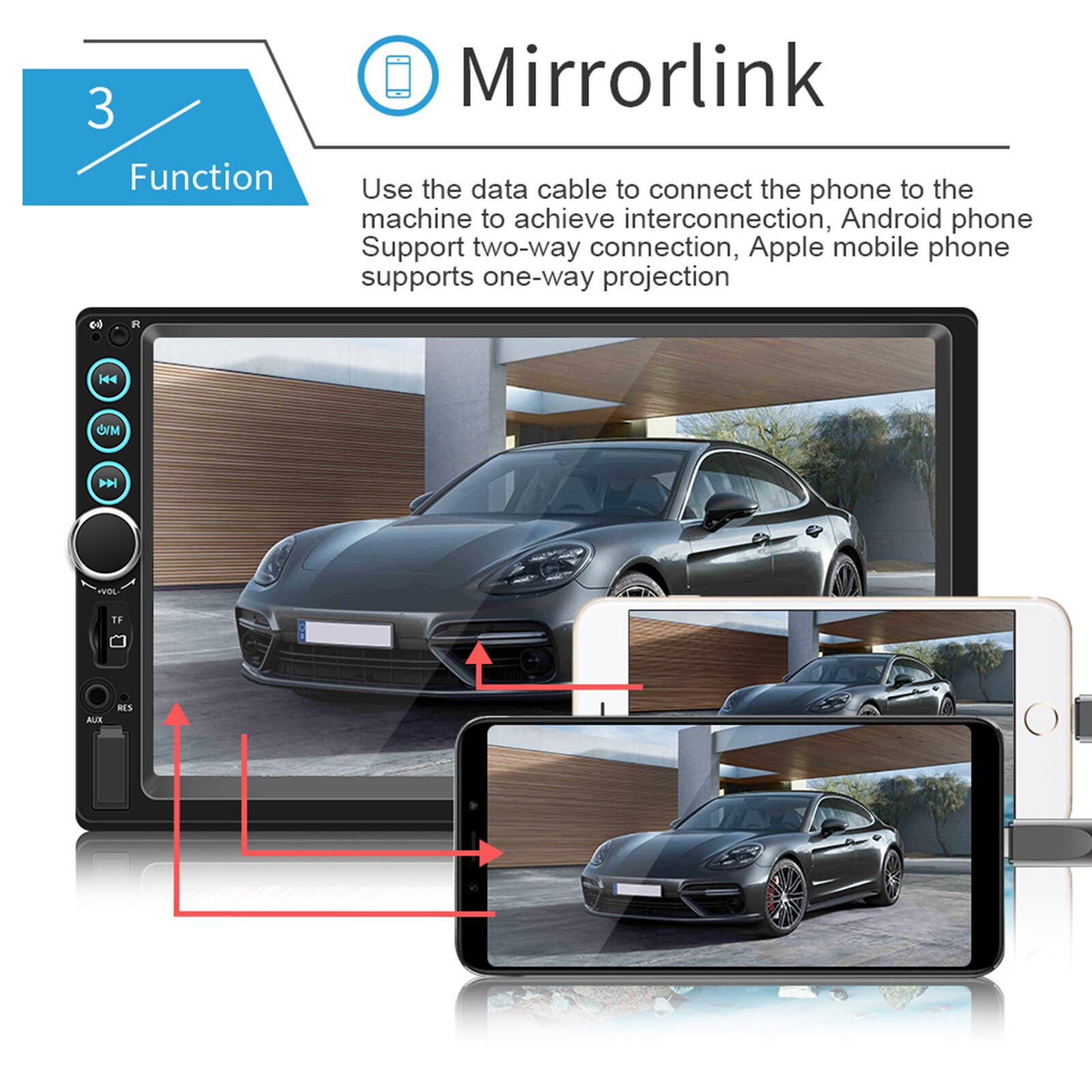 Auto MP5 Player 7 Zoll 12V High Definition Auto Bluetooth Hände-freies RCA FM Radio MP5 Player für WIN-CE System Auto Zubehör