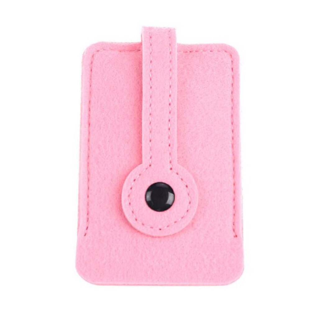 Unisex Autosleutel Portemonnee Portemonnee Wolvilt Sleutelhanger Holder Pocket Keys Organizer Pouch Case Bag: Roze