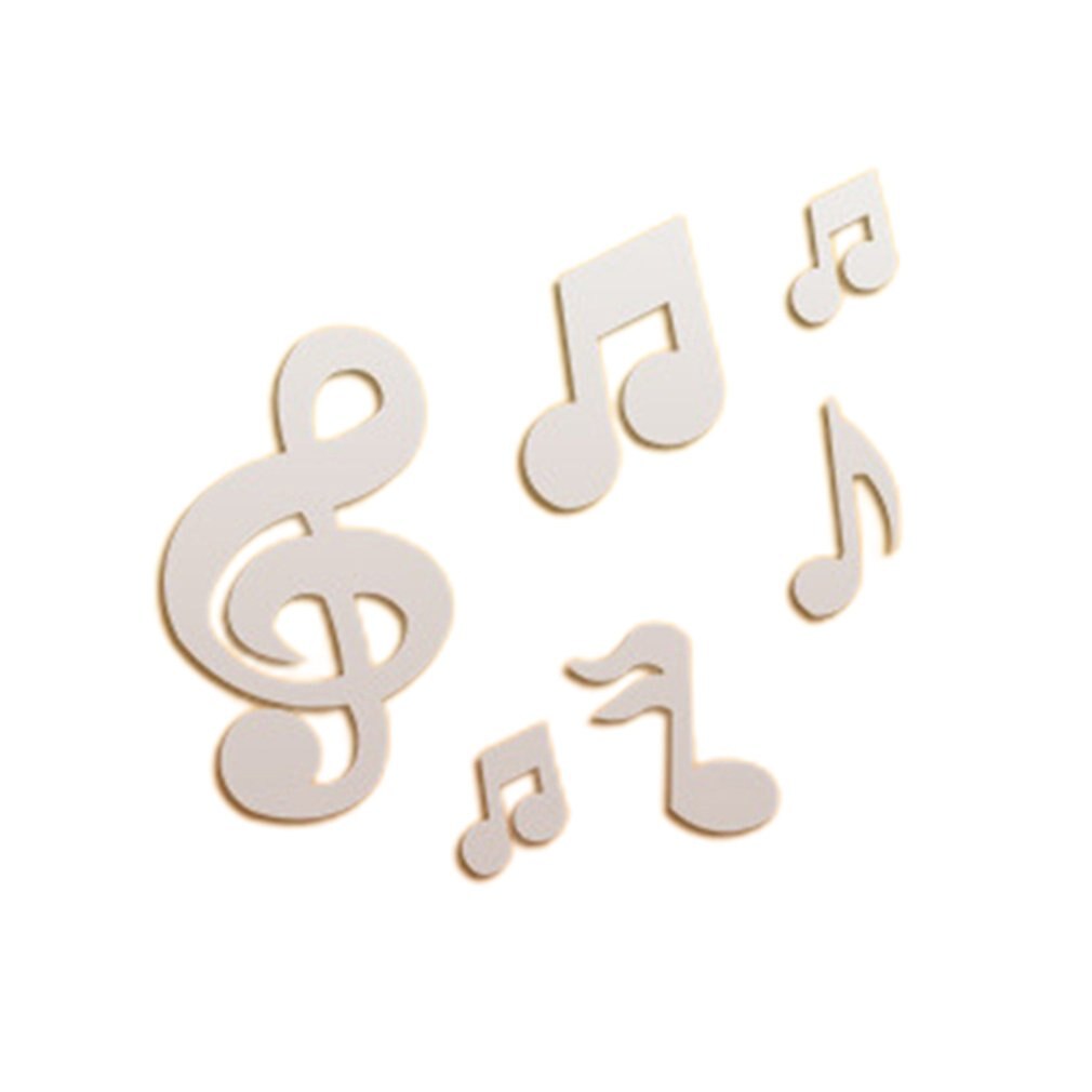 Silver Music Note Acrylic Mirror Wall Stickers DIY Art Wall Decor Wall Stickers Mirror Wall Sticker Home Decor Living Room