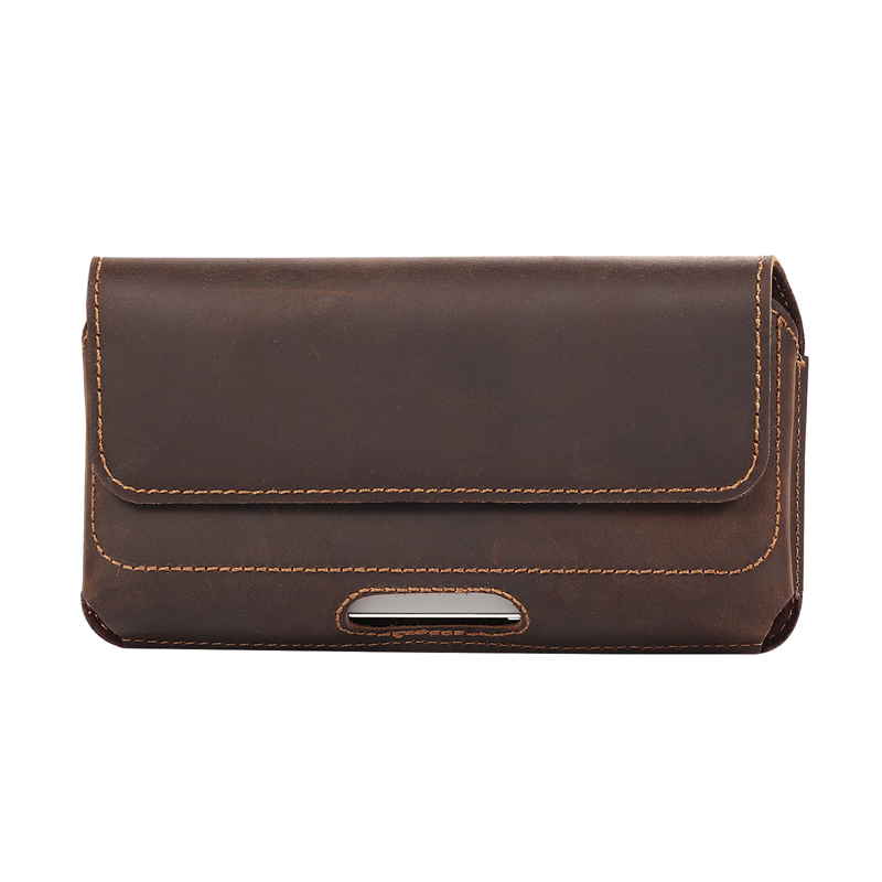 Genuine Leather Pouch For iphone 16Pro Max/16Plus/15Pro Max/15Plus/15/15Pro/14Pro/14/13/12 Phone Holster Belt Clip Case Holder