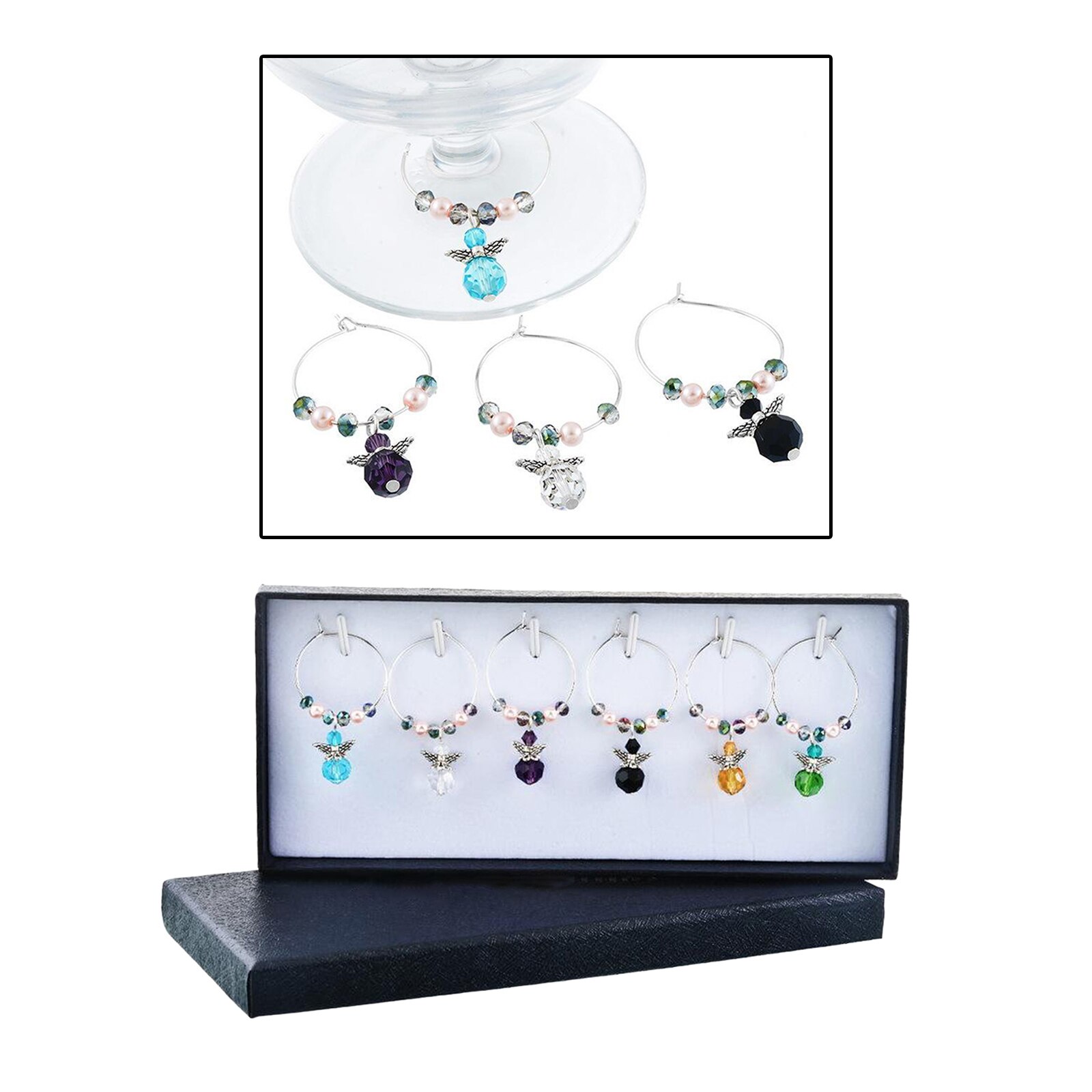Charms de copa de vino, marcadores, Charms para copas, decoraciones de cóctel