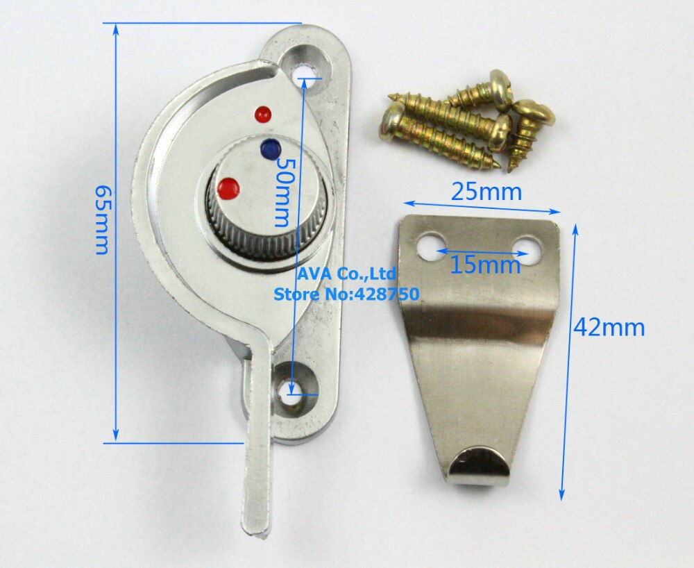 4 Zinc Alloy Crescent Sash Lock with Screws