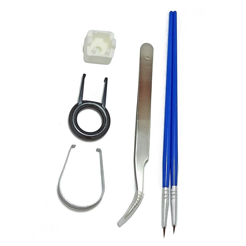 6 stück/packung schalteröffner-schmierstation diy-tastatur-tastenkappenabzieher für mechanische cherry-tastaturen