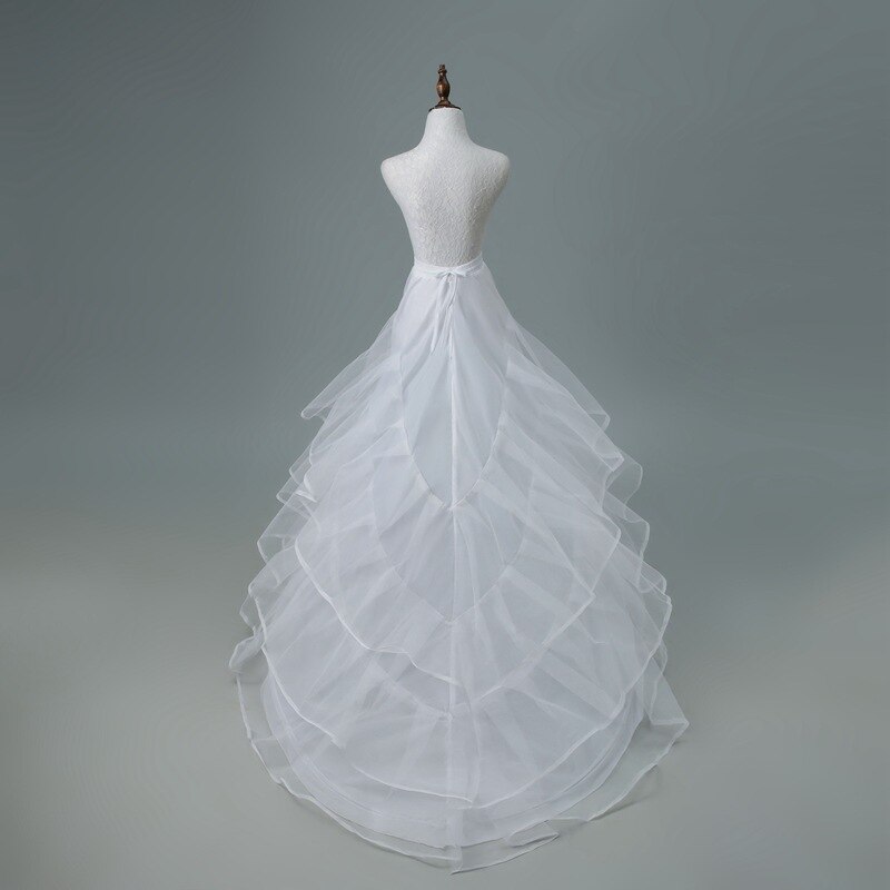 Goedkope lange 3- laags gaas petticoat dongcmy grote sleep onderrok voor trouwjurk mariage ondergoed crinoline