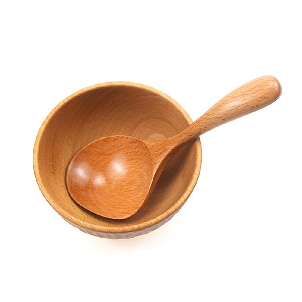 Houten Rijst Scoop Met Uitloop Japanse Stijl Pap Soep Lepel Keuken Gebruiksvoorwerp Servies Voor Thuis Restaurant