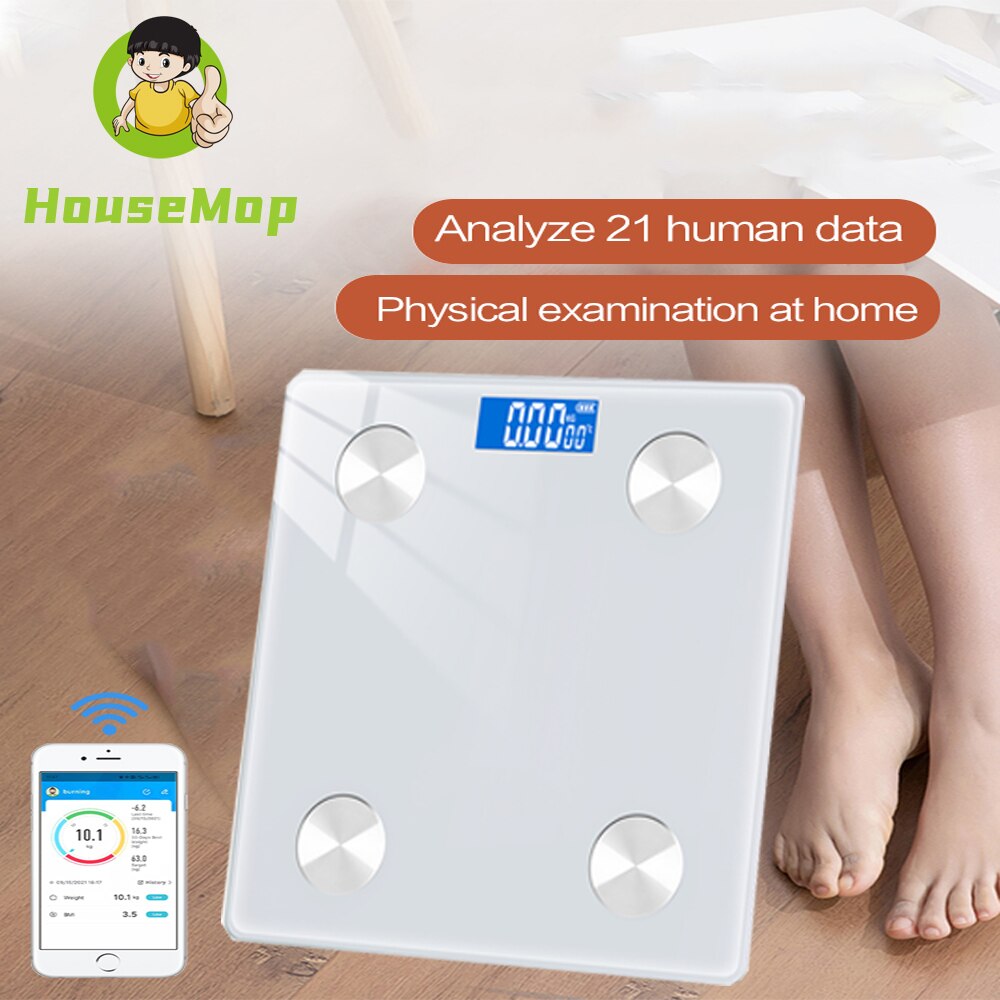 Bluetooth Body Fat Scale BMI Scale Smart Electronic Scales LCD Digital Bathroom Weight Scale Balance Body Composition Analyzer