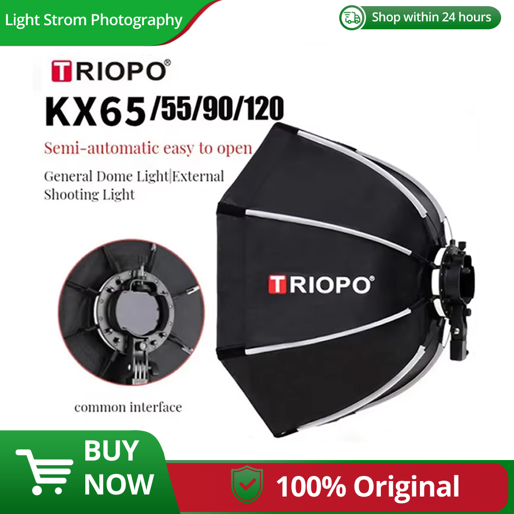 TRIOPO KX 65cm 90cm Softbox Octagon Umbrella Light Box For Godox AD200 V1 Speedlite Flash Light Photography Studio Accessories