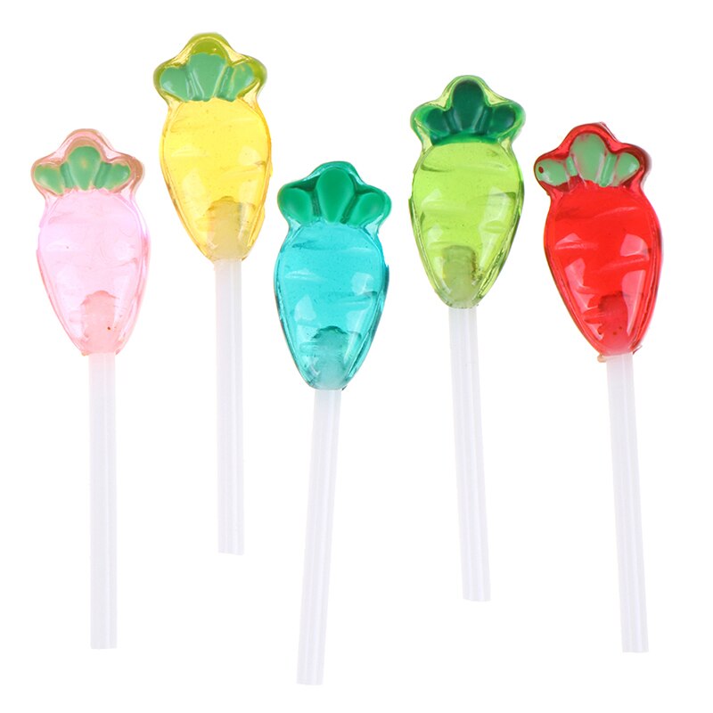 4Stck 1/12 Gefälschte Zucker SchöNe Harz Karotte Lutscher Mini Handwerk Bonsai Mikro Landschaft Gebühr Garten Miniaturen Dekoration