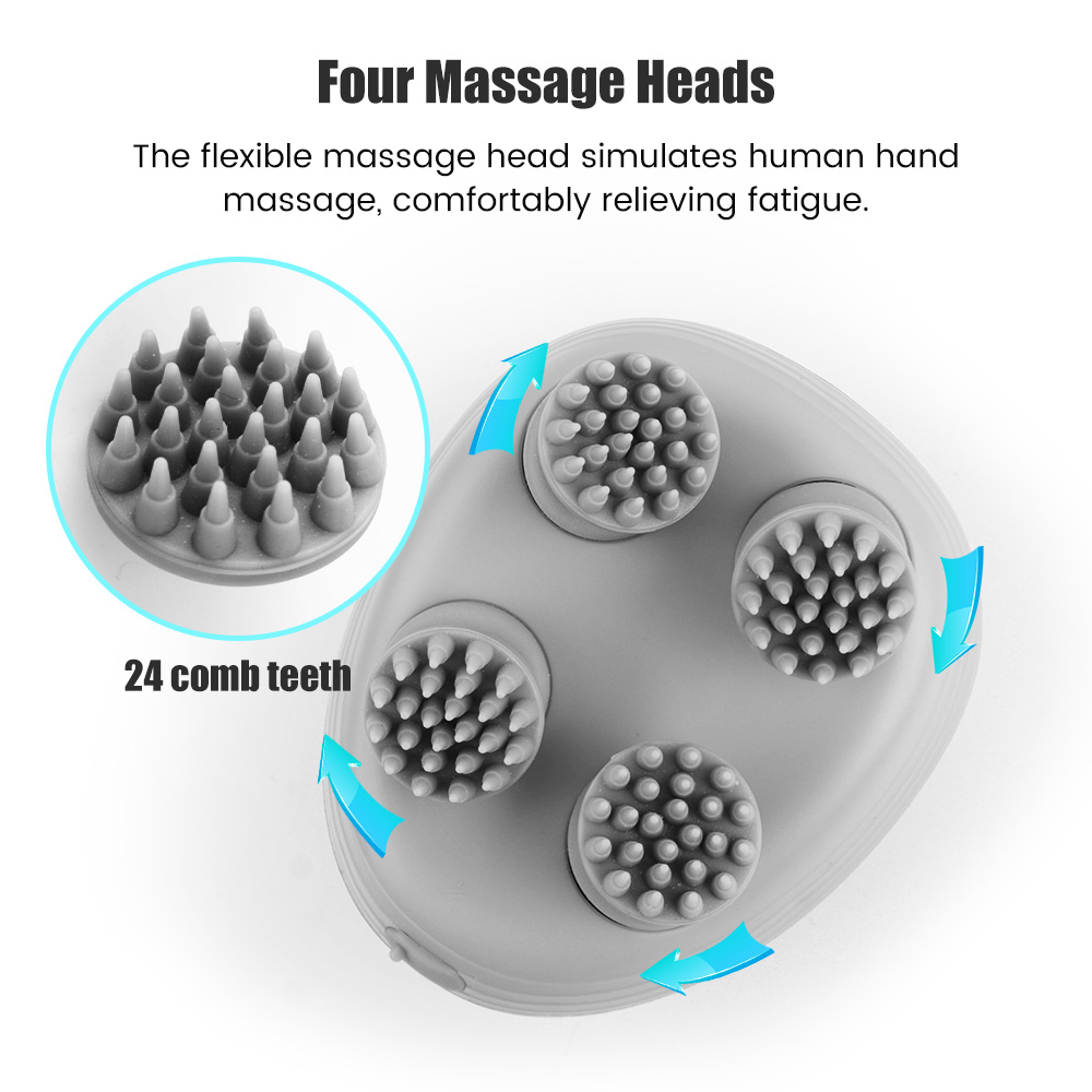 Elektrische Hoofdhuid Massager, Hoofd Krabber Voor Haargroei, Hoofd Krabber Haarborstel Oplaadbaar, Huisdieren Elektrische Katten Massager