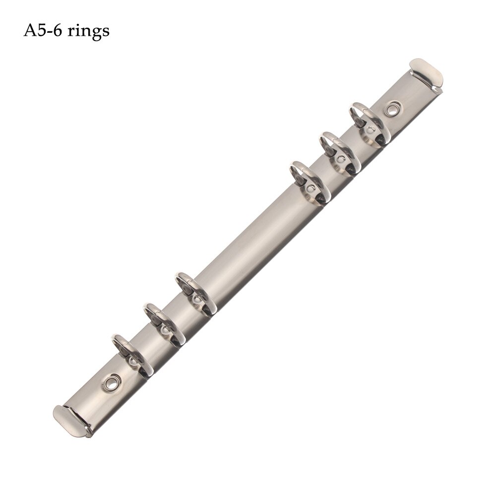 A4/B5/A5/A6/A7 Metal Spiral Rings Binder Clip Loose-leaf File Folder Clip Scrapbook Notebook Refillable Binding Hoops: A5-6 rings