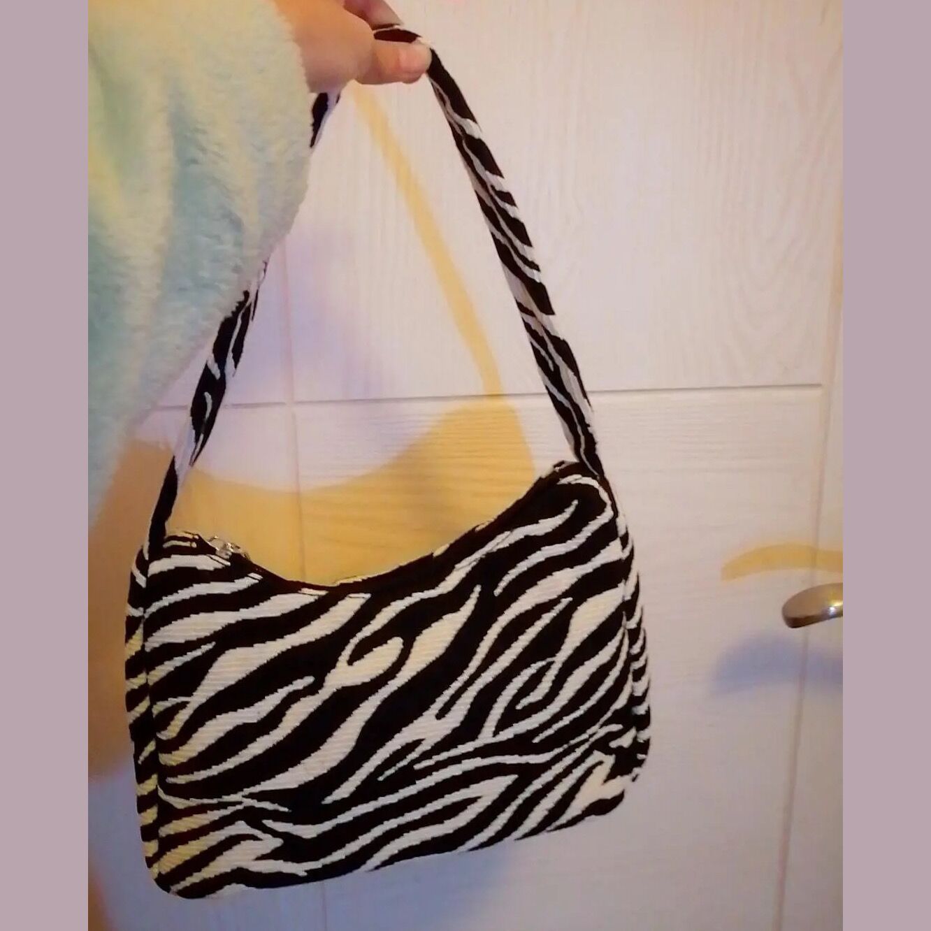 Vintage Vrouwen Hobos Kleine Schoudertassen Zebra Patroon Dames Baguette Onderarm Zak Mode Vrouwelijke Tote Handtas Handtassen