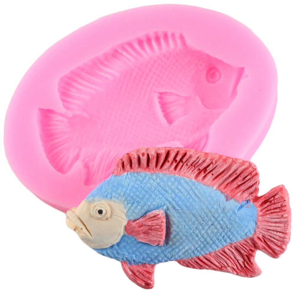 3D Fish Silicone Mold Chocolate Gumpaste DIY Fondant Baking Cake Decorating Tools Soap Clay Molds Sugar Craft Candy Moulds