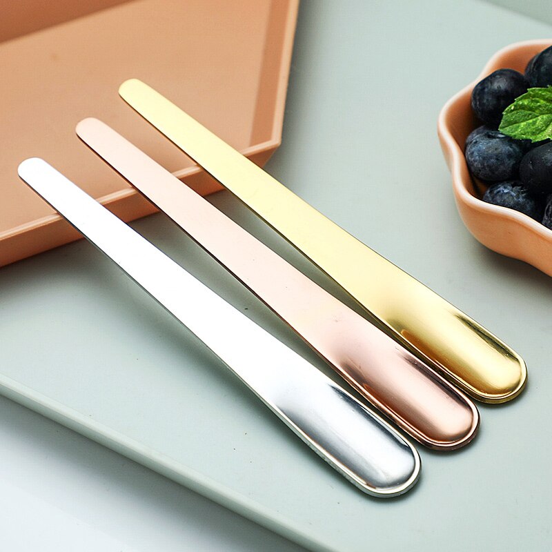 Stainless steel coffee stirring spoon honey ice cream dessert spoon tablespoon household small spoon skillet