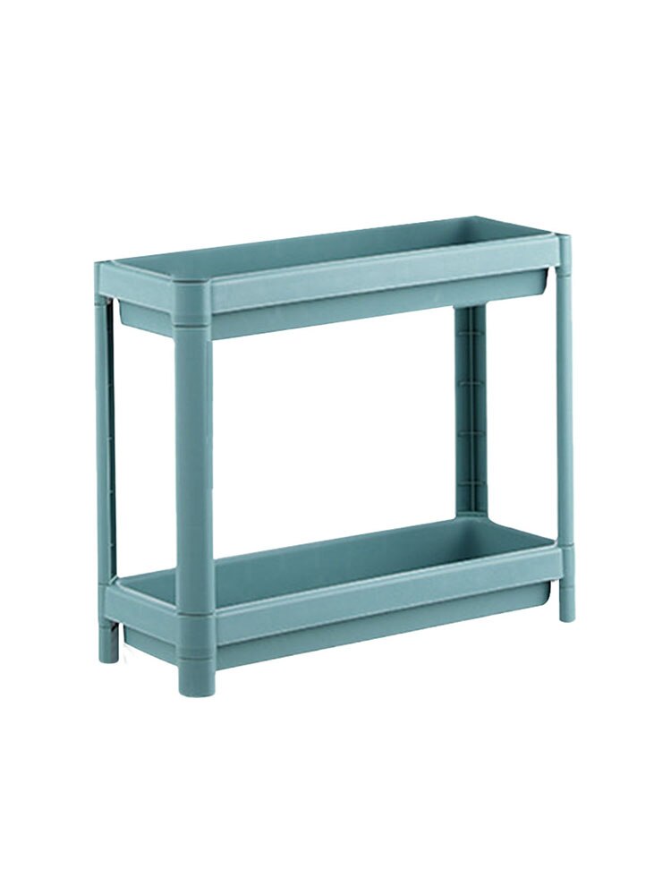 2/3/4-Tier Folding Slide-out Storage Rack Kitchen Shelf Spice Organizer Bathroom Organizer Shelf Book Shoes Shelve With Wheels