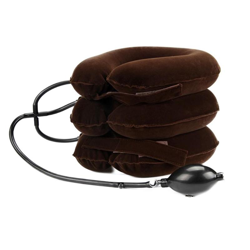 Oppustelig luft nakke massage enhed massage terapi værktøj til nakke hoved båre pude smerte frigivelse nakke holdning terapi værktøj