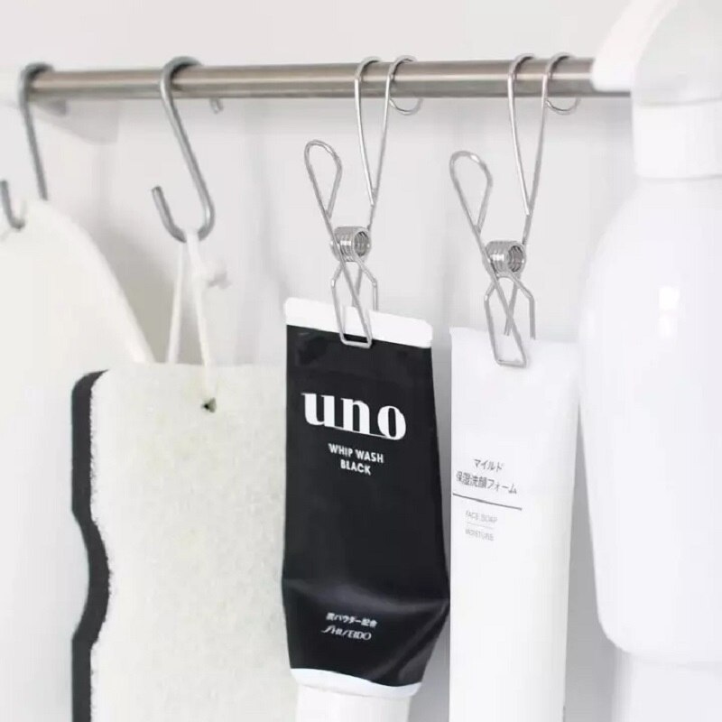 10 ks prenosné nerezové štipce na bielizeň viacúčelová spona na uteráky cestovné štipce na bielizeň pohľadnice obrázková svorka office