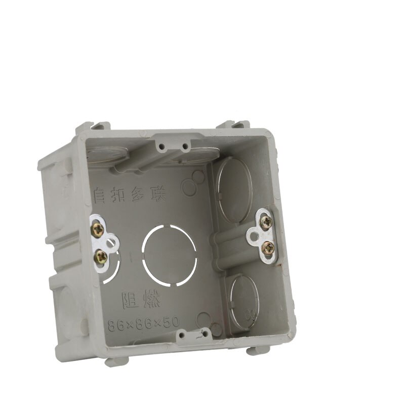 86 Concealed Wall Switch Socket Bottom Box Self-retaining Wire Dark Box Panel Secret Stash PVC 86*86*50mm