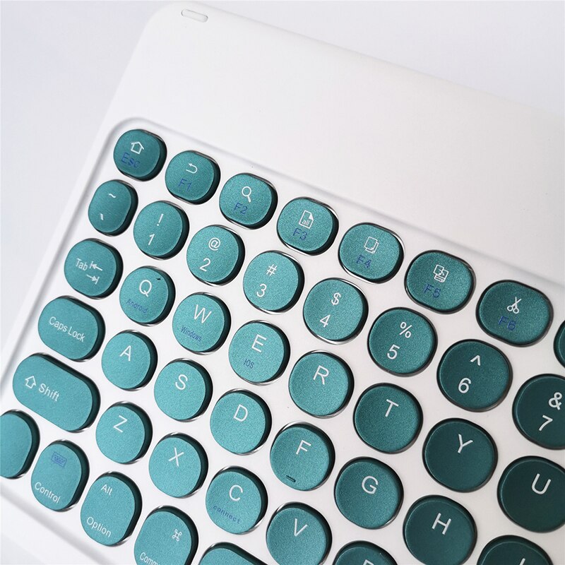 for Samsung Galaxy Tab A7 10.4 S6 Lite Keyboard Round Cap Vintage 10 inch Keyboard for Huawei/Xiaomi/iPad Magnetic Keyboards