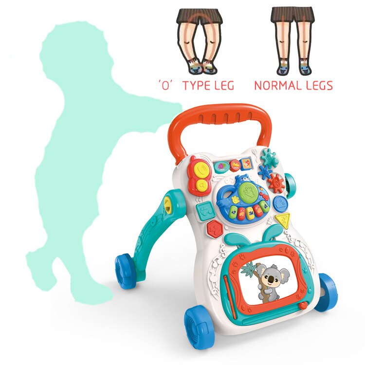 Musikalsk baby rollator legetøj multifunktion spædbarn toddler rollator sidde-til-stand læring rollator legetøj aktivitet fødselsdag legetøj