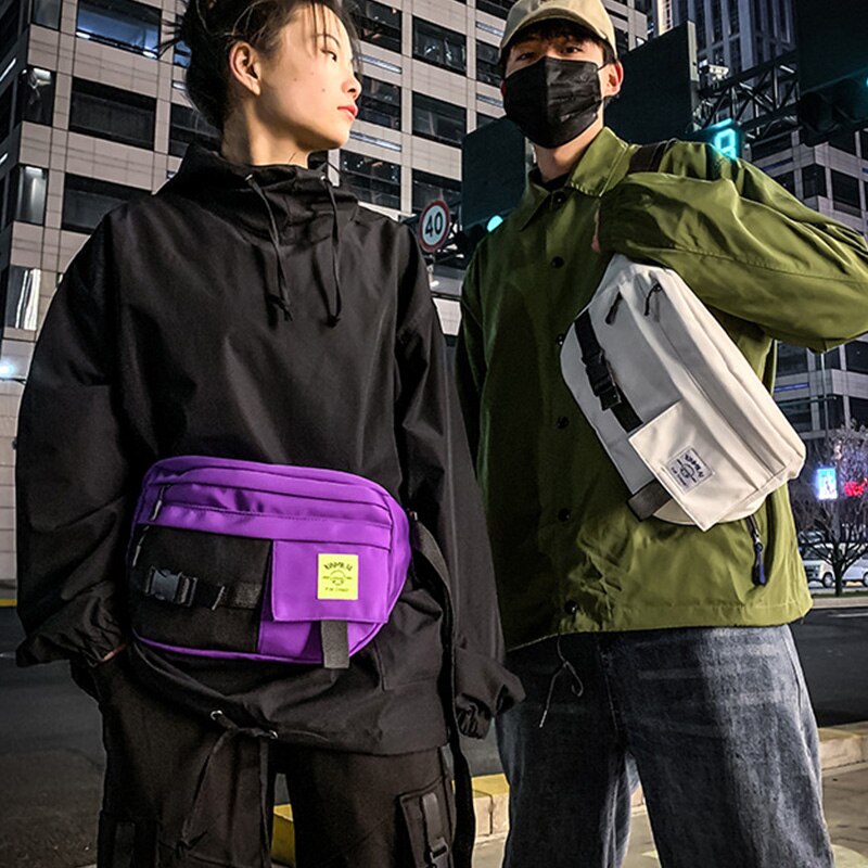 unisex Taille Tasche Große Kapazität Streetwear fanny Pack Brust Taschen Trend Hüfte hüpfen Banane Crossbody-tasche Funktionale Taille Pack ZY775