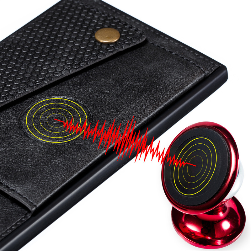 Luxury Leather Wallet Case For Xiaomi Redmi Note 9S Car Magmetic Holder Flip Card Slot Case for Remdi Note 9 Pro Max Back Cover