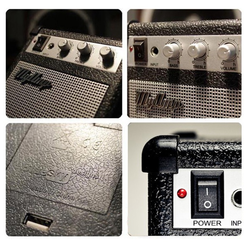 Réplica Retro de amplificador de guitarra de alta fidelidad/My Amp o altavoz portátil/Amp o Mini altavoces para guitarra Bass Stereo
