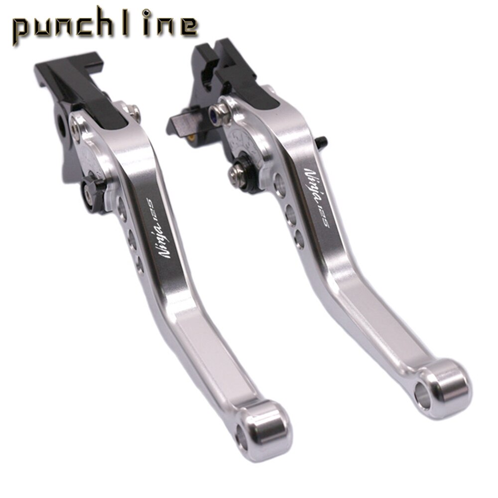Passar  z125 bromsspakar för kawasaki ninja 125 z 125 korta kopplingsspakar: Silver logotyp ninja 125