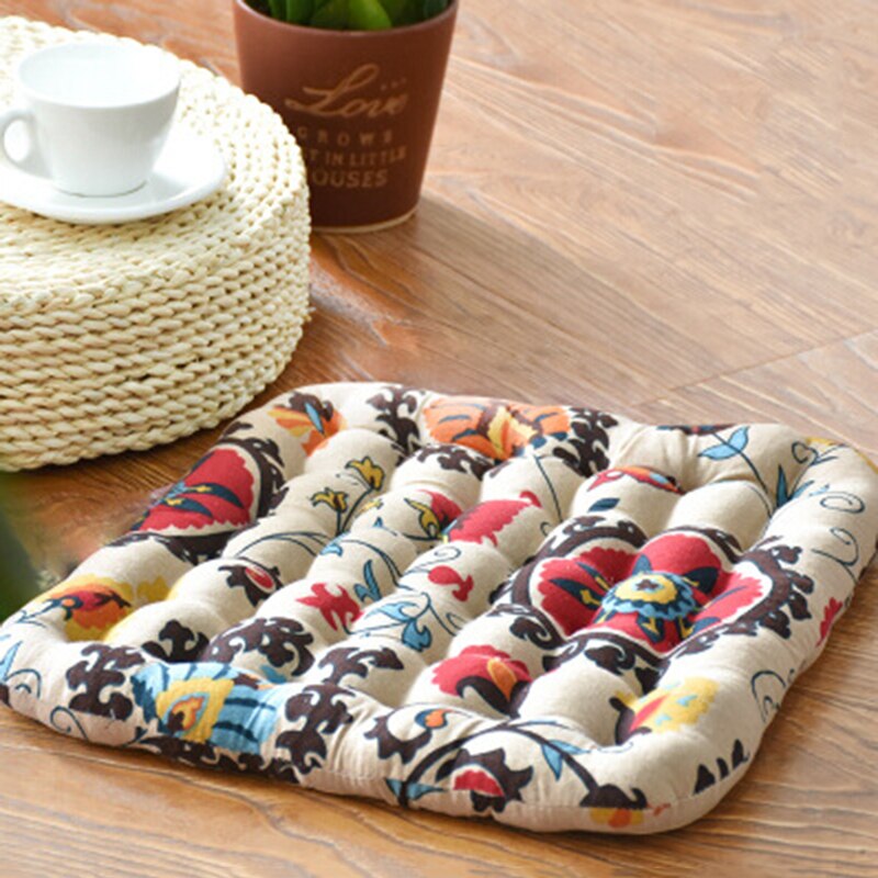 Dunne Japan Zitkussen Hassock Pad Stuitbeen Orthopedische Matten Bloemen Gedrukt Stoel Terug Kussens Vierkante Tatami Vloermat Poef Futon