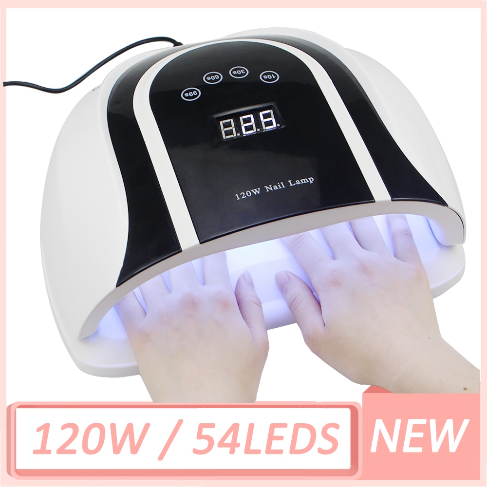 Nail Salon 120W Super Fast-drying Nail Lamp LED Nail Dryer Two Hand 4 Timing Mode Curing All Gels With Motion Sensing UV Lamp
