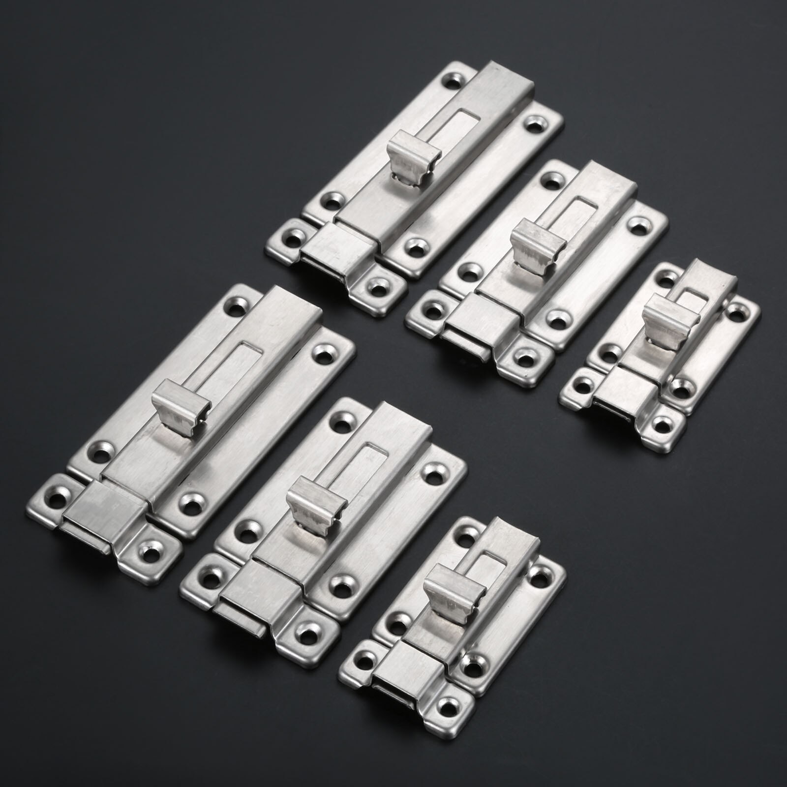 2Pcs 2/3/4 Inch Stainless Steel Small Latches Buckles Sliding Lock Barrel Bolt Security Anti-Theft Door Deduction Door Bolts