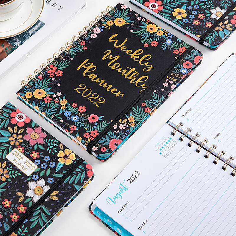 2022 A5 Planner/Calendar Notebook Diary Weekly Agenda Goal Habit Schedules Organizer Stationery For School Office Supplies