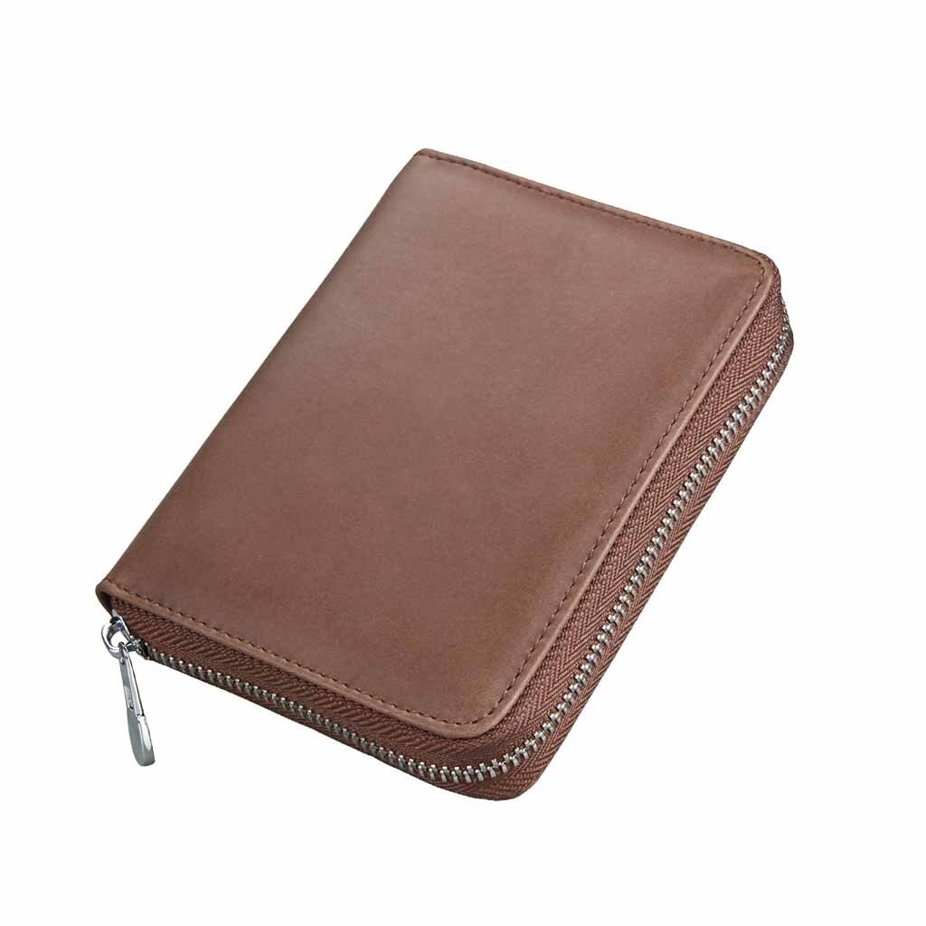 Portemonnee Pu Leer 24 Bits Card Case Vrouwen Business Bank Kaarten Houder Mannen Credit Paspoort Card Bag Id Paspoort card Wallet # G30: COFFEE