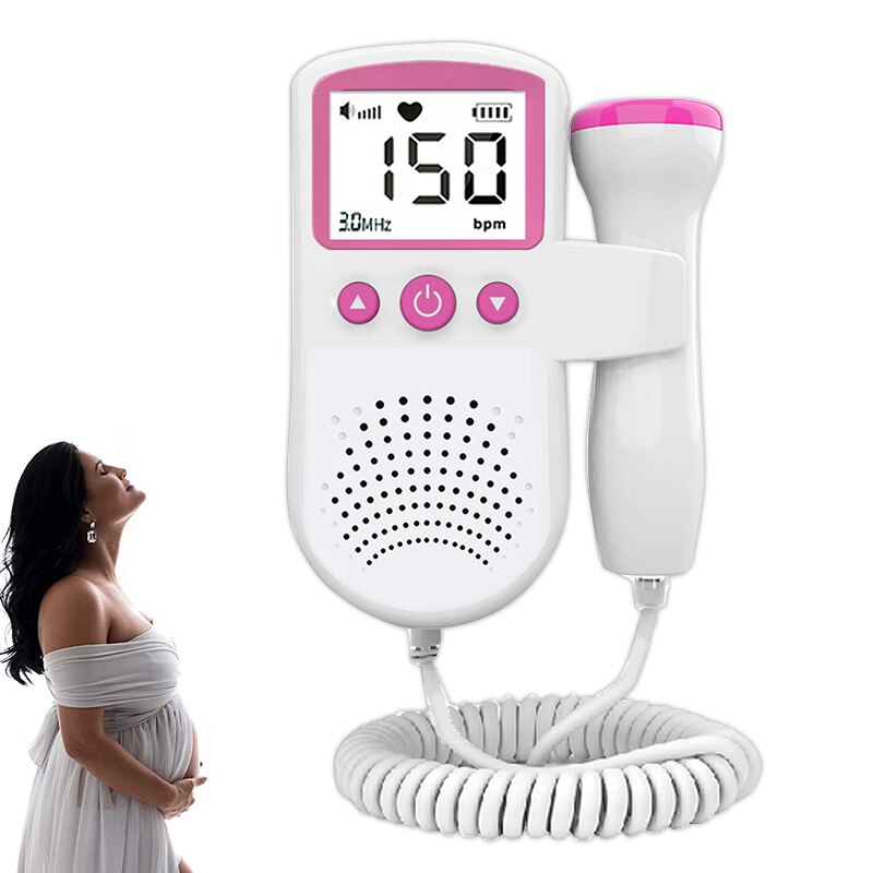 Huishouden Babyfoon Foetale Doppler Echografie Foetus Doppler Detector Draagbare Sonar Doppler Voor Zwangere 3.0Mhz Geen Straling