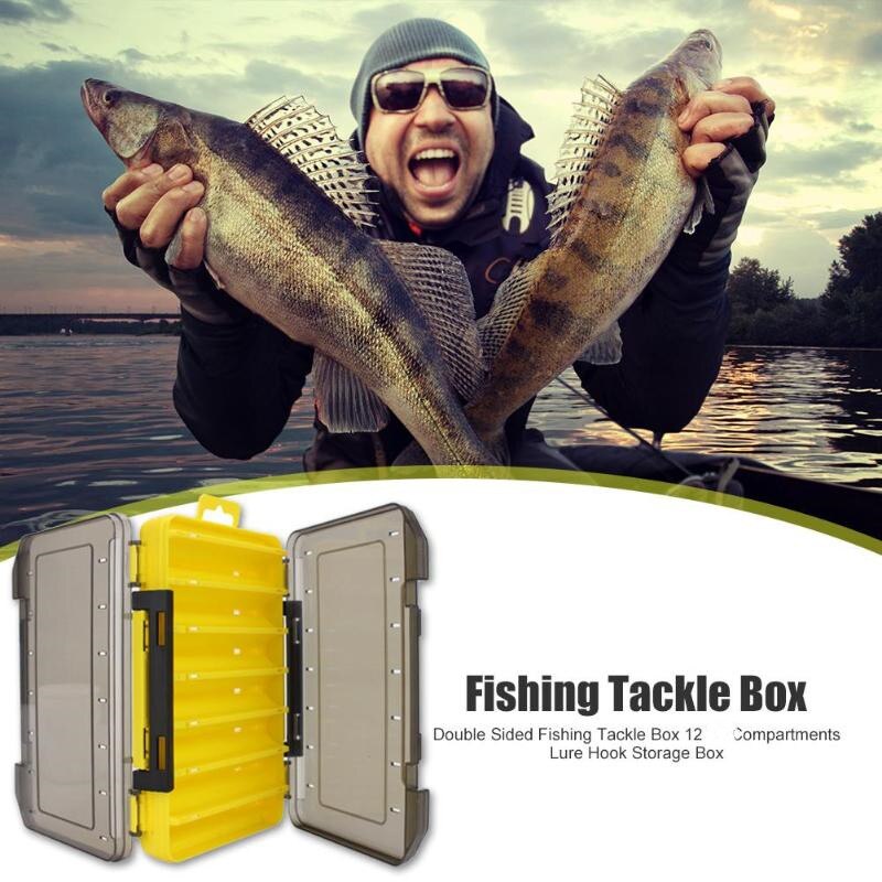 1PCS Large-capacity Fishing Bait Storage Box Double-Layer Fishing Bait Box Portable Multi-grid Fishing Tackle Storage Box