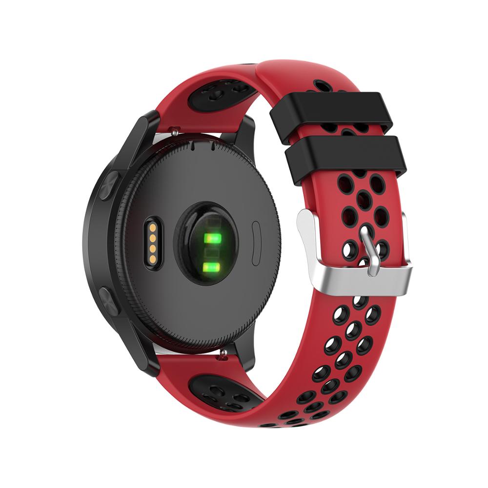 Silicone del Cinturino Della Cinghia per Garmin Vivoactive 4 4s Intelligente Vigilanza Del Braccialetto Da Polso di Sport della Fascia di Correa per la Galassia Della Vigilanza 46 mm/GTR 47 millimetri: G / 22mm Vivoactive 4