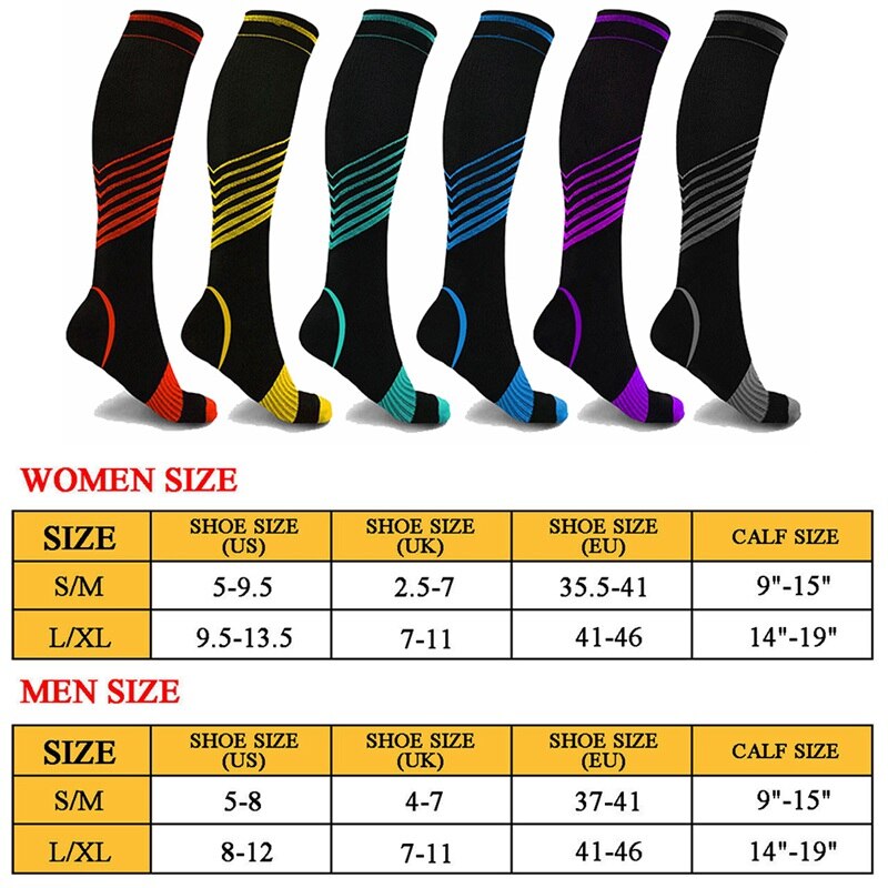 Practical Outdoor Basketball Soccer Running Cycling Sports Socks Durable Elastic Polyester Nylon Compression Socks Printed Socks