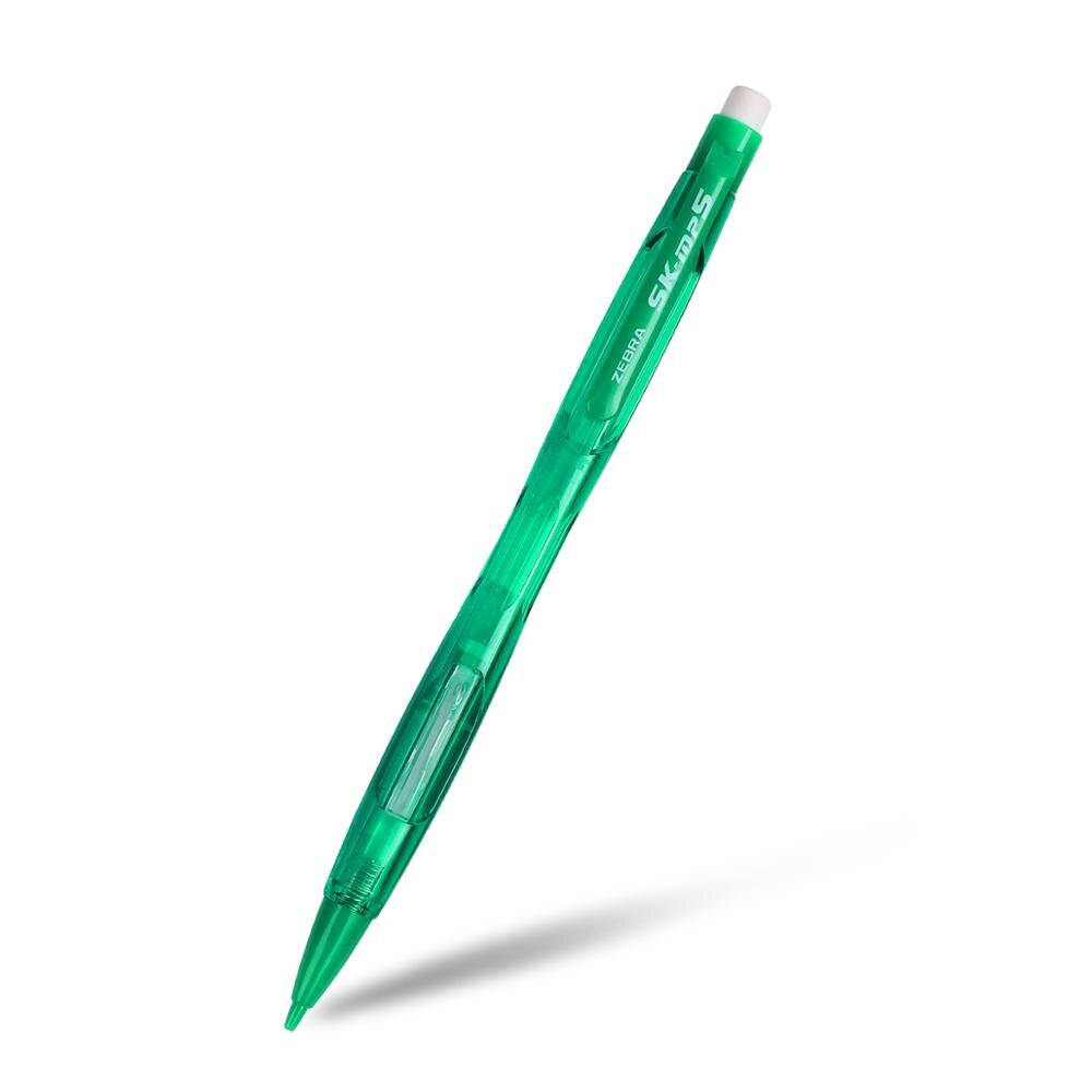 1pc zèbre C-MA-100 crayon mécanique 0.5mm incassable 5 couleurs crayons avec gomme pour étudiant écriture fournitures scolaires: CA-MA100-G