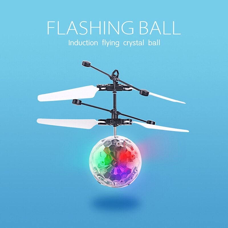 Kids Led Flashing Fly Ball Remote Control Toy Mini Helicopter Aircraft Toys For Children Infrared Induction Luminous Toys