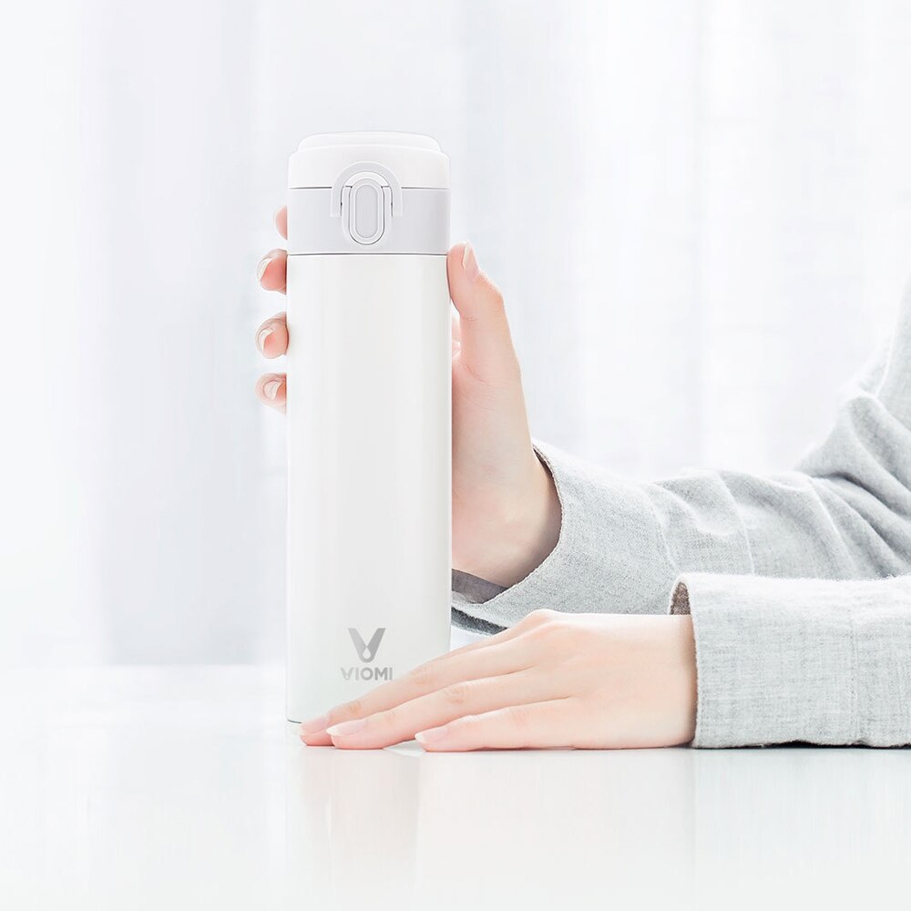 Termo Original Xiaomi Mijia VIOMI termos de acero inoxidable vacío 24 horas frasco de agua termo inteligente de una sola mano