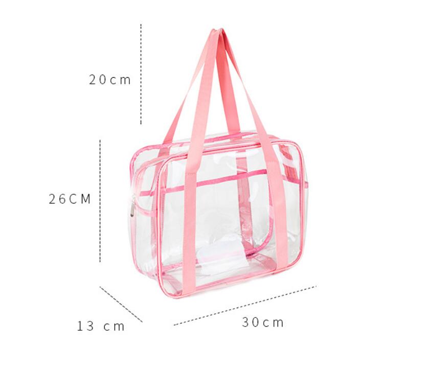 clair PVC plage voyage utilisation fourre-tout grande capacité sacs à cosmétiques transparents