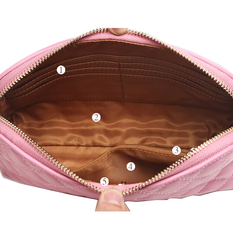 Kangaroo Kingdom Pu Leather Women Bag Plaid Small Women Messenger Bags