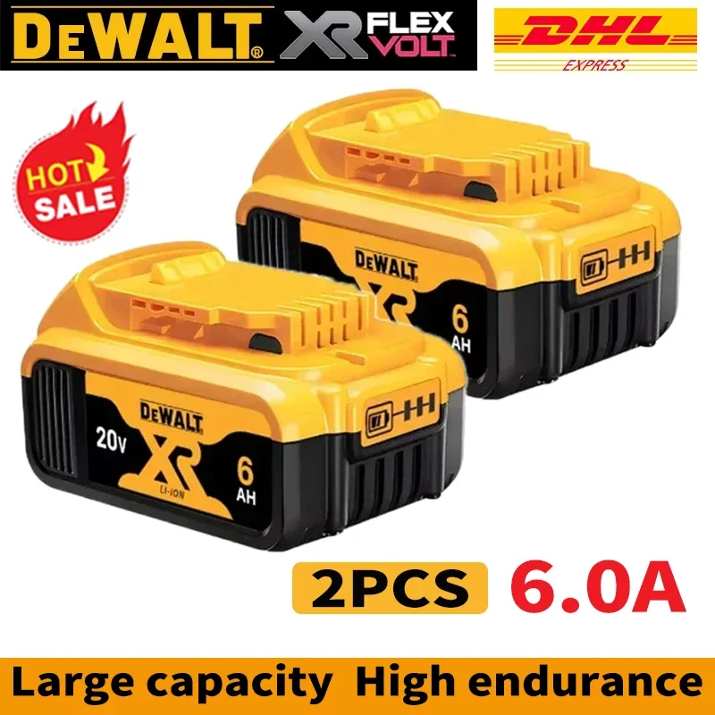 Originalt dewalt batteri 20v, 2.0v-9.0ah,  genopladeligt lithium-ion-batteri, dcb 115,  dcb 118,  dewalt værktøjsbatteri + oplader: Beige