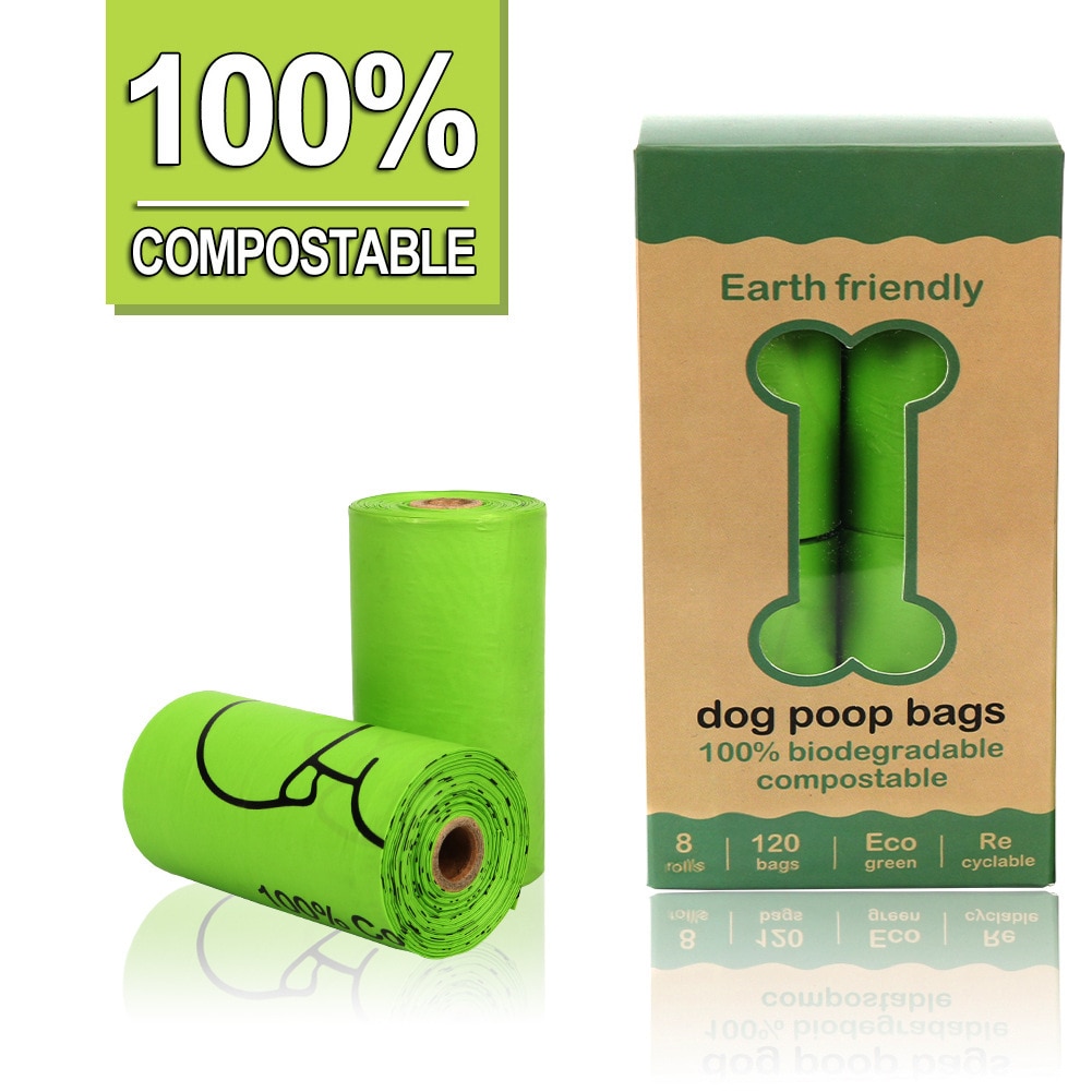 Biodegradable Dog Poop Bags Pet Garbage Bag Outdoor Clean Toilet Waste Bags Earth Friendly Cornstarch Disposable for Dogs Cats