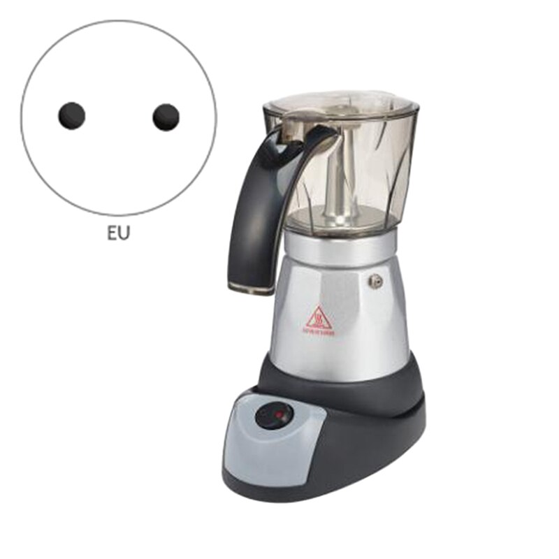 Electric Espresso Coffee Maker 300Ml Portable Electric Coffee Machine Steel Espresso Pot Home Kitchen Tool EU Plug