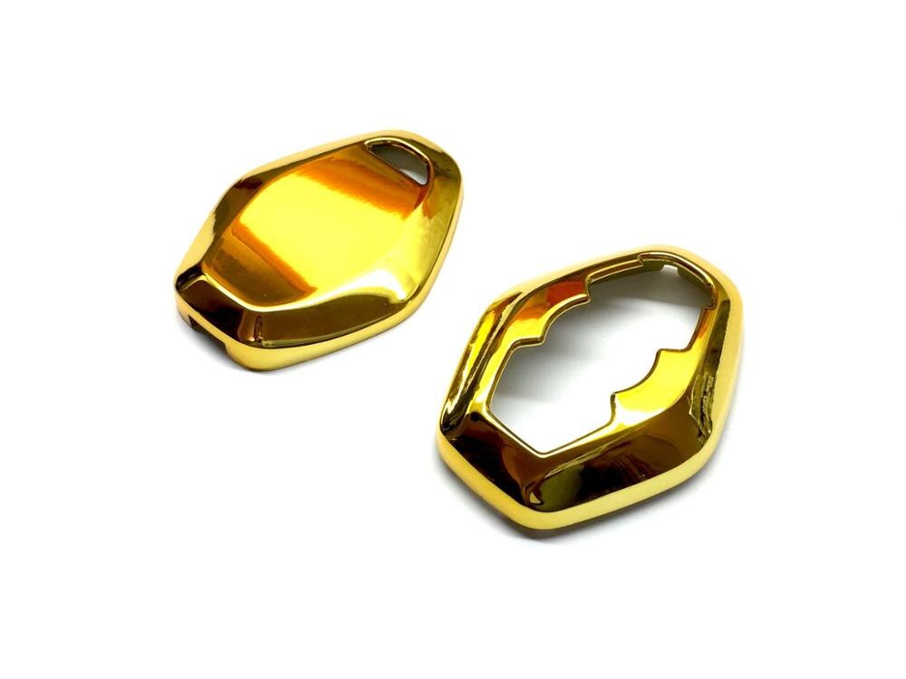 Funda protectora de llave remota sin llave, carcasa de plástico duro brillante multicolor para BMW, E46, E39, E38, Z3, Z4, E83, E53: Gold Chrome