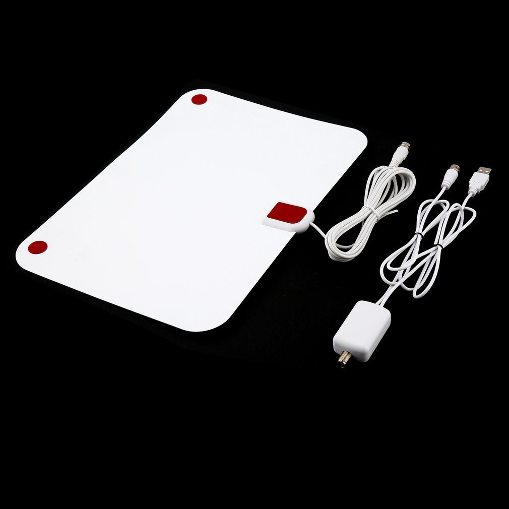 80miles Reception Range Freeview Indoor Aerial HD Digital Television Rectangle Antenna with HDTV027 Amplifier Booster