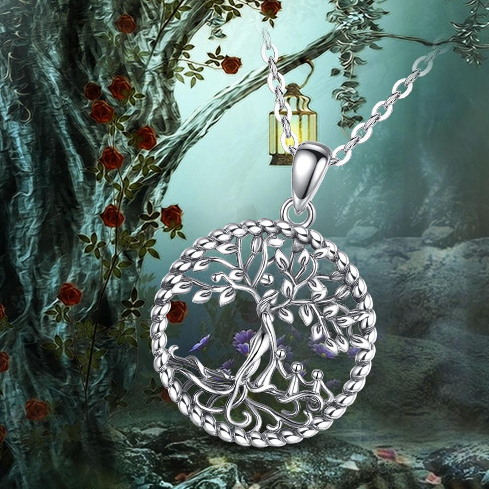 EUDORA – pendentif arbre de vie en argent Sterling, collier avec arbre généalogique, bijoux fins pour femmes, de fête D475