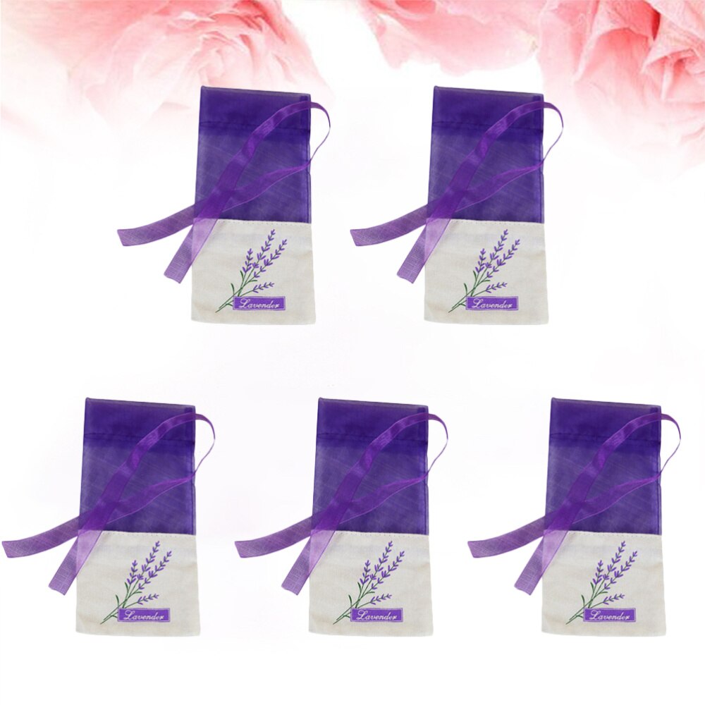 10pcs Floral Printing Lavender Bags Empty Fragrance Pouch Sachets Bag for Relaxing Sleeping Light Purple: As Shown 1