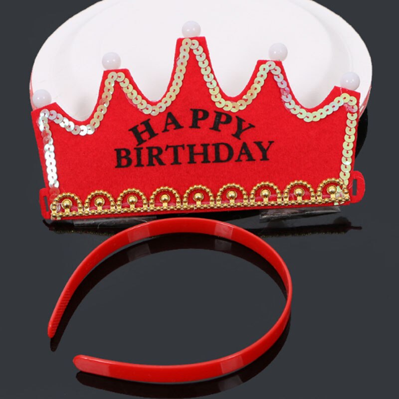 Enfants adultes LED clignotant tiare couronne bandeau brillant lumière jusqu'à anniversaire chapeau fête de mariage Led décor Navidad noël: 4
