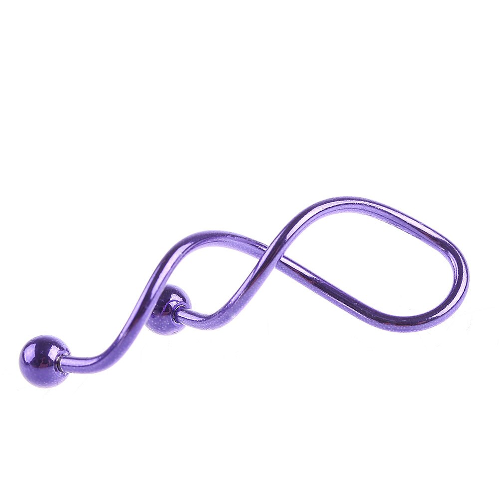 1pc Helix Cartilage Twist Spiral Ear Piercing Barbells Belly Button Ring Navel Piercing Cuff Earring Body Jewelry Whosale: purple
